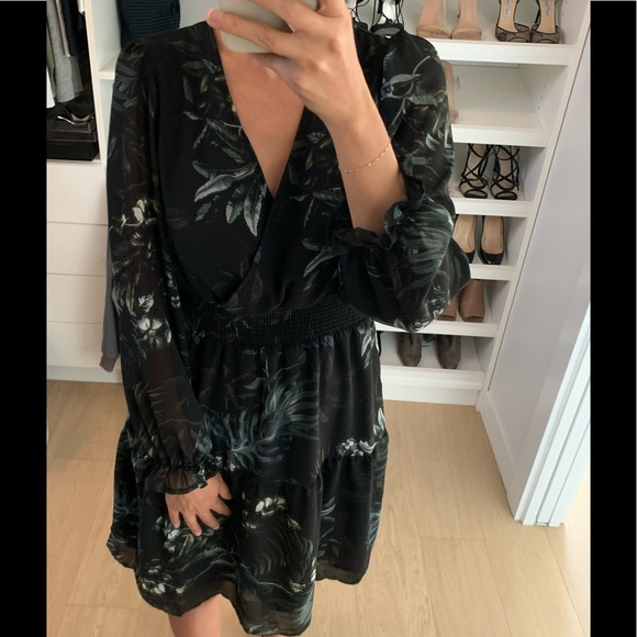 Dex Long Sleeve Flowy Floral Midi Dress - Picture 3 of 4